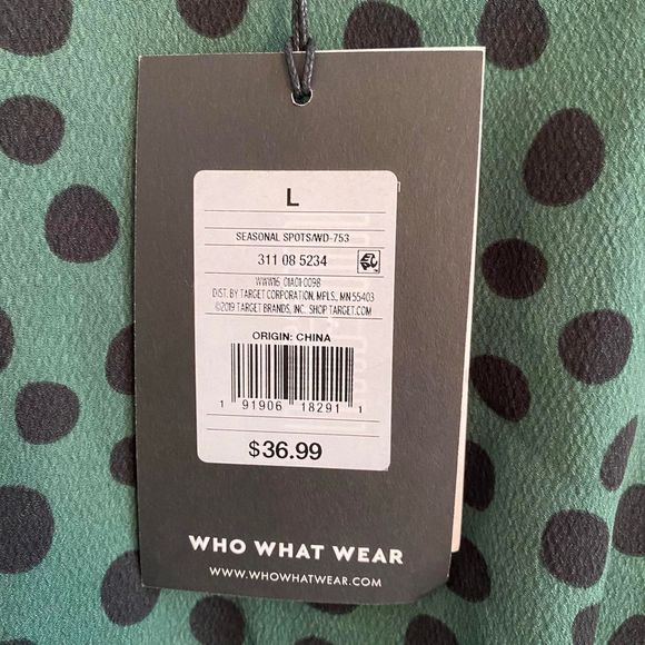 Who What Wear Polka Dot 3/4 Sleeve Mini Dress Size Large - Picture 7 of 10